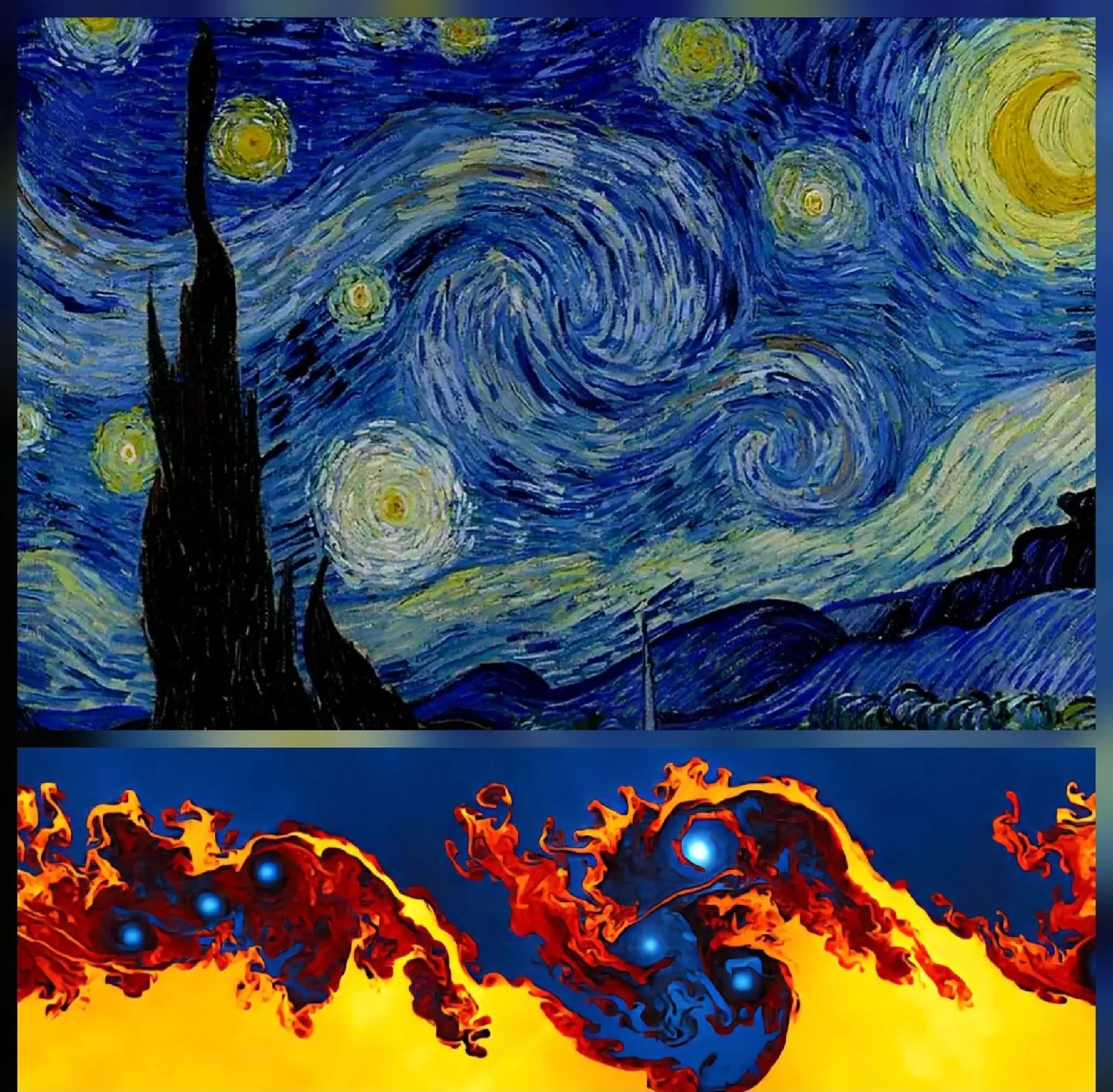 Van Gogh's Starry Night: Quantum Physics Hidden Behind Art