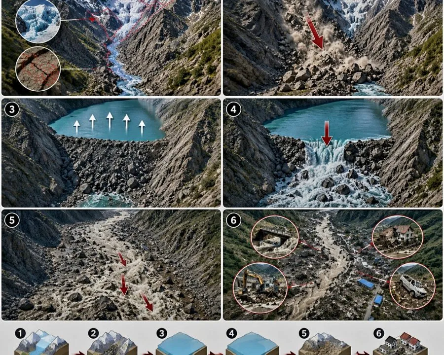Torrent of Ruin in the Himalayas